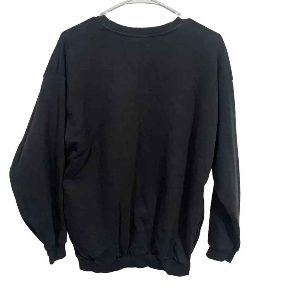 Adidas Black Graphic Pullover Crewneck Sweatshirt